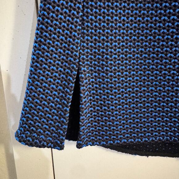 NWT Derek Lam New York Made in USA Sleeveless Crewneck Top Tweed Knit Sz 4 Blue - Picture 8 of 8